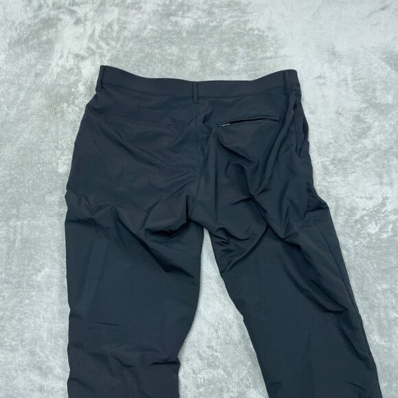 Banana Republic Mens Black Pants 36x32 Lightweight Polyester Slim Fit a1223 - Picture 5 of 6